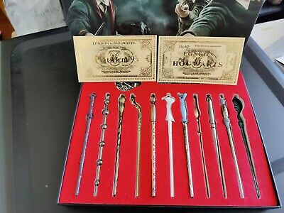 New Harry Potter11 Magic Wands And 2 Tickets Cards Great Gift Box Set