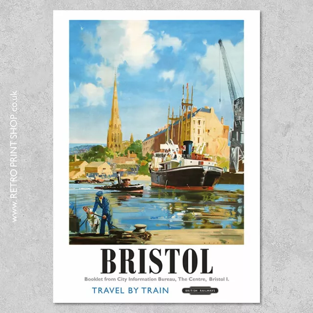 BR Bristol Poster - Railway Posters, Retro Vintage Travel Poster Prints