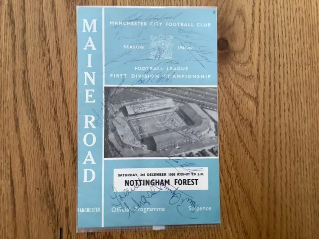 Nottingham Forest Team Fully Signed Programme 1966