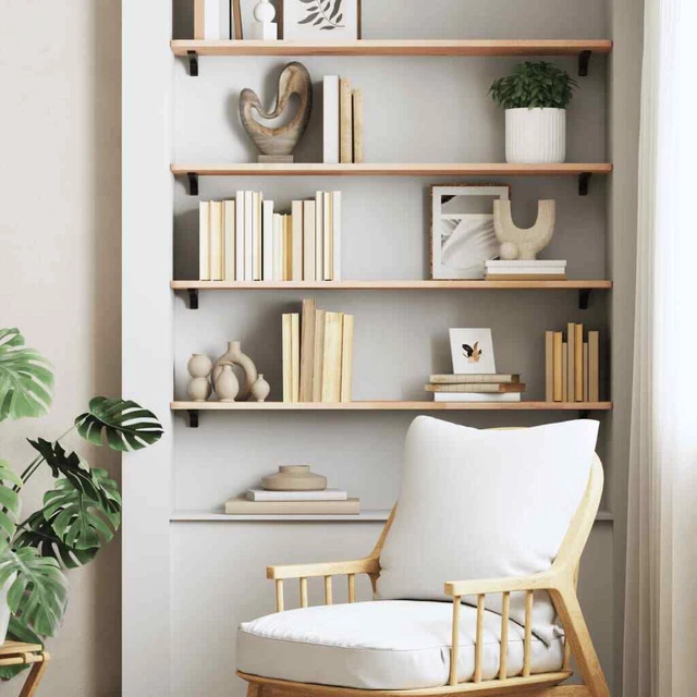 Vidaxl Mensola a Parete 80x20x1,5 cm in Legno Massello di Faggio
