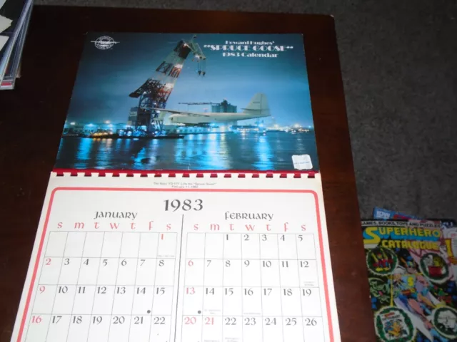 Howard Hughes "Spruce Goose" 1983 Calendar Hughes Flying Boat Long Beach CA
