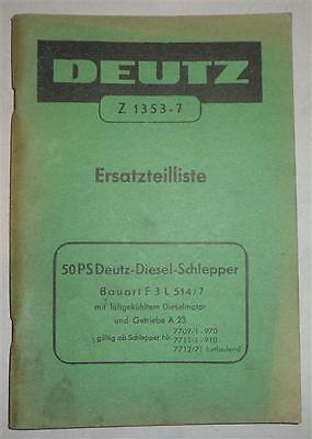 RICAMBIO elenco Deutz TRECKER d2506 D 2506 STAND 1968 