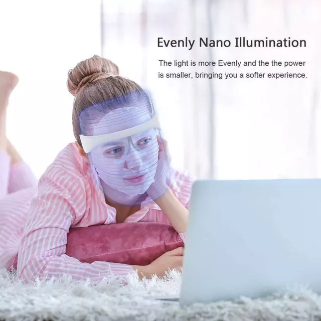 7Color LED Light Photon Face Neck Mask Rejuvenation Facial Skin Wrinkle' W6S2