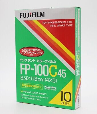 Neuf Exp Fujifilm Fuji Fujifilm FP-100C45 4x5 8.9x11.8cm Instantanée Couleur Film 