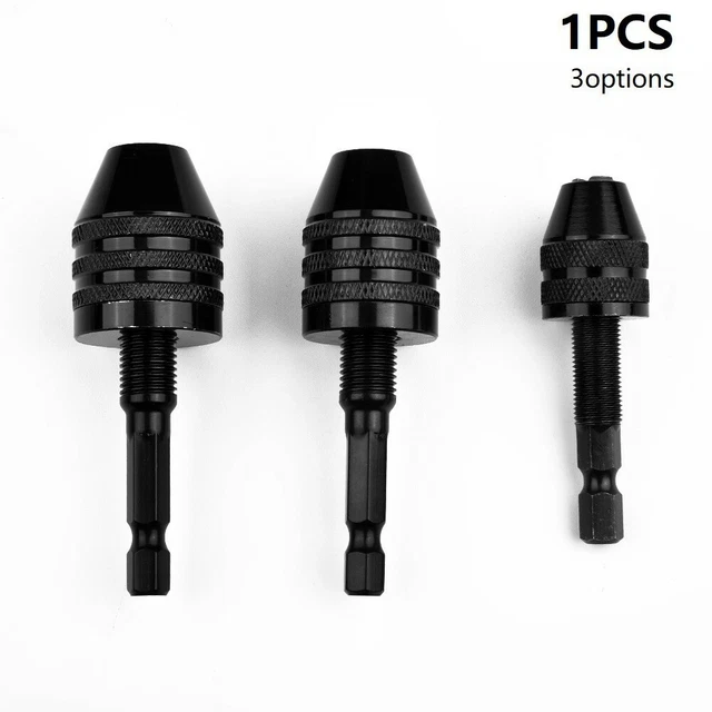 1/4 Keyless Chuck Conversion Hex Shank Adapter Drill Bit Change Driver Tool New
