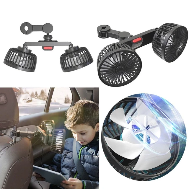 FAN NECK COOLER Car Neck Cooler Car Seat Back Cooling Fan Dual