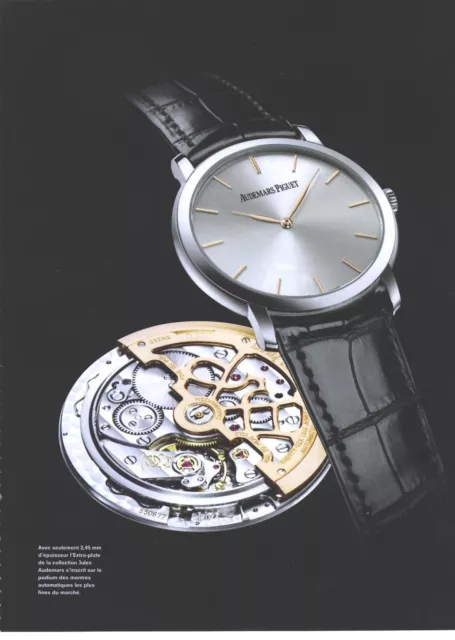 PUBLICITE ADVERTISING 2011   AUDEMARS PIGUET la montre la plus fine du marché
