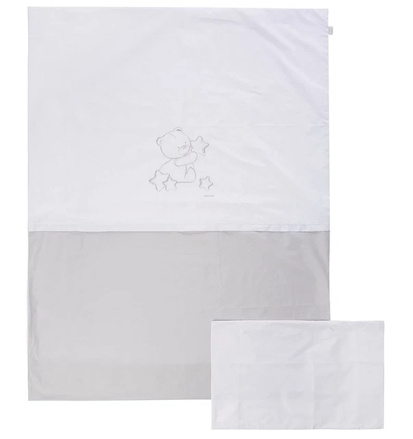 Italbaby Mon Tresor Set Duvet Quilt Cover Bedding Without Closing Grey 105x130
