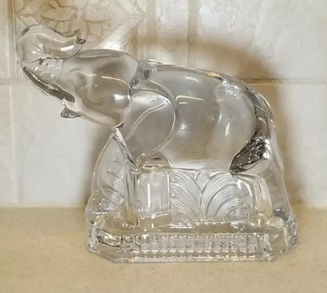 Scarce Fostoria Glass Elephant Bookend Excellent Condition 1940's