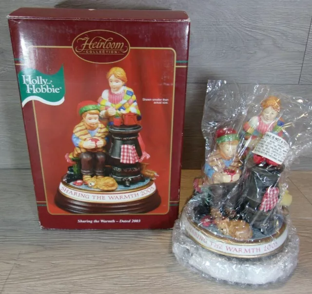 Holly Hobbie Porcelain Figurine Sharing The Warmth Vintage Christmas