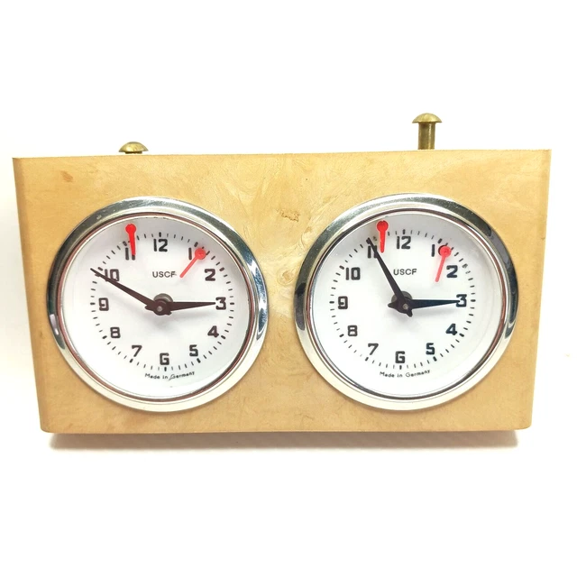 USCF CHESS CLOCK Analog Mechanical Timer West Germany Made Vintage