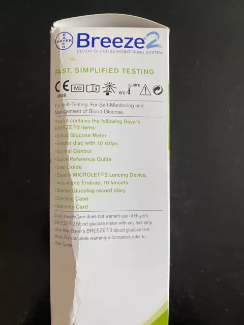 Bayer Breeze 2 Sistema di monitoraggio glucosio nel sangue Exp 08/2012 3