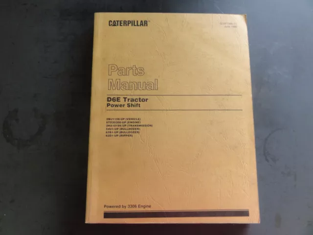 Caterpillar D6E Tractor Power Shift Parts Manual  SEBP1986-01