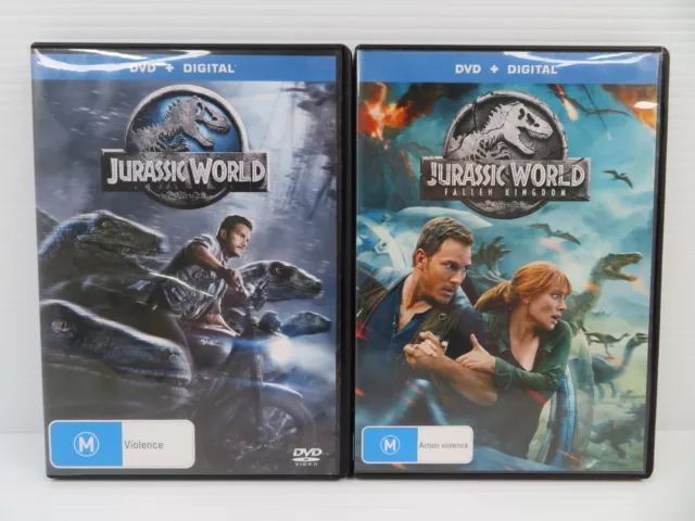 Jurassic World And Jurassic World Fallen Kingdom - DVD - Region 4 - Fast Postage