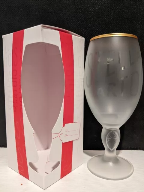 Belgium Stella Artois 33cl Frosted Golden Rim Chalice Beer Glass In Gift Box