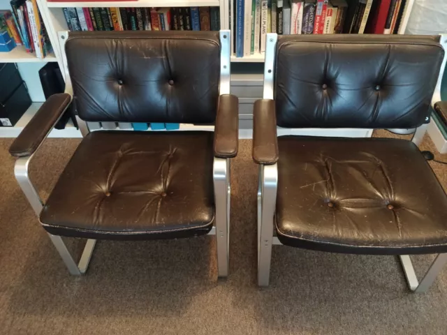 Pair of J.O. Carlsson Mondo Lounge Chairs Brown