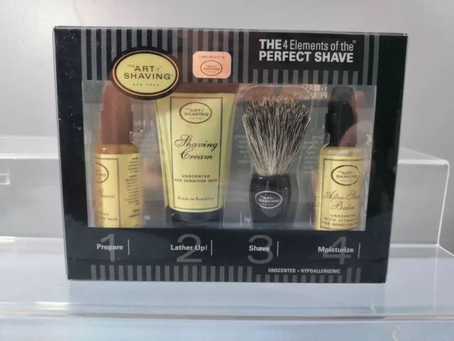 New The Art Of Shaving 4 Elements Of The Perfect Shave Kit Unscented Travel Set