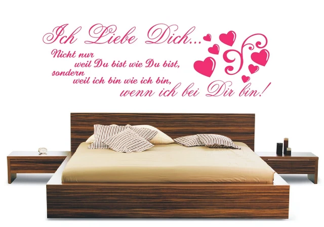 WANDTATTOO ICH LIEBE Dich nicht nur weil Wandaufkleber Spruch Zitat