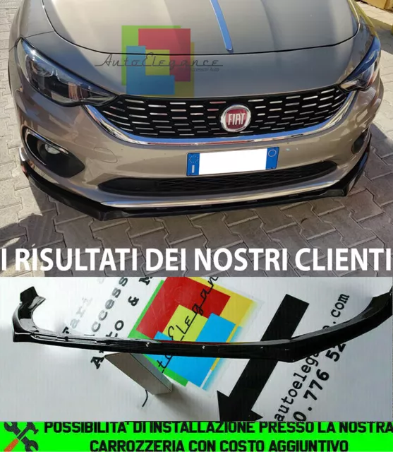 Fiat Tipo Labbro Sotto Paraurti Anteriore In Abs Splitter Nero Lucido Sportivo