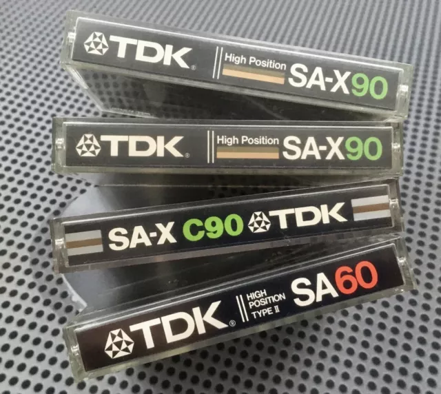 Tdk SA Cassette Tapes Mixed x4 Vintage Rare Used Once