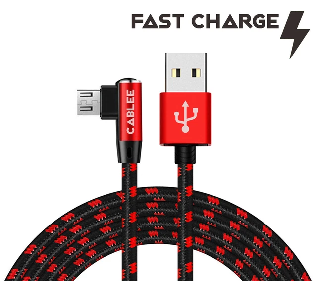 L Shape Micro USB Cable FAST Charger Cord for LG Aristo Phoenix K40 K22 K20 K30