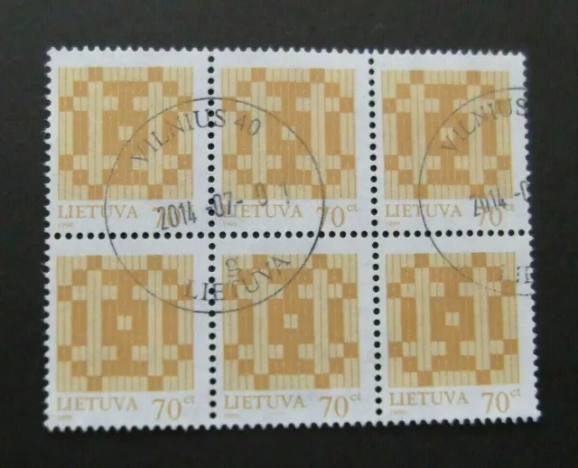 Lithuania-1999 series-Block of 6 70c issues-Used