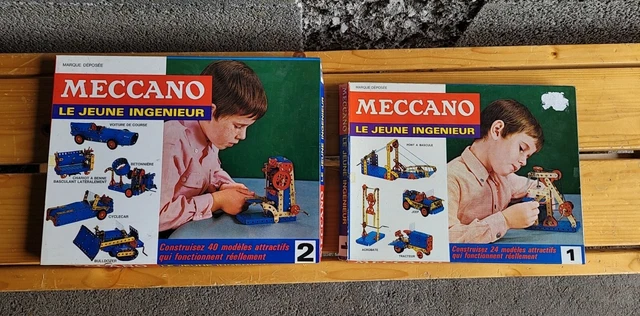 Ancien Moteur à Ressort Meccano N°1 Rouge Avec Boîte Et Clé - Parfait état
