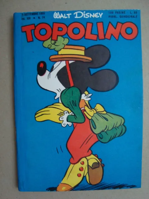 topolino libretto n°74 ed.mondadori 1953
