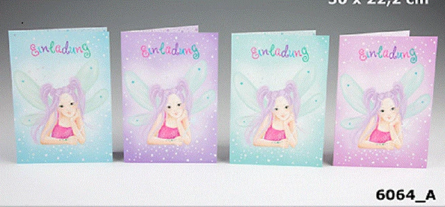 LOLA & LOUIS® 10 Einladungskarten Zum Geburtstag (Prinzessin, Fee, Einhorn) – Inkl. Umschläge, Französisch Beschriftet