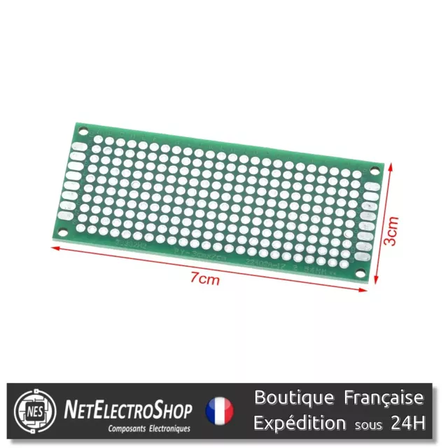 Carte Prototypage Double Face 2.54mm PCB Board 2x8 3x7 4x6 5x7 6x8 7x9 8x12 9x15 3