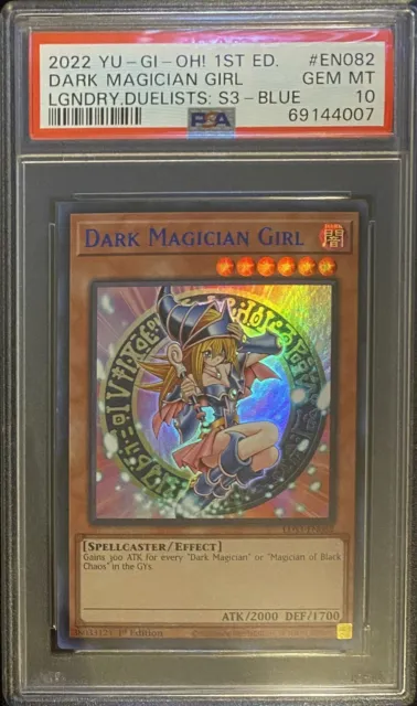 2022 Psa 10 Yugioh Legendary Lds3 1St Ed Ultra Rare Blue Dark Magician Girl 💫