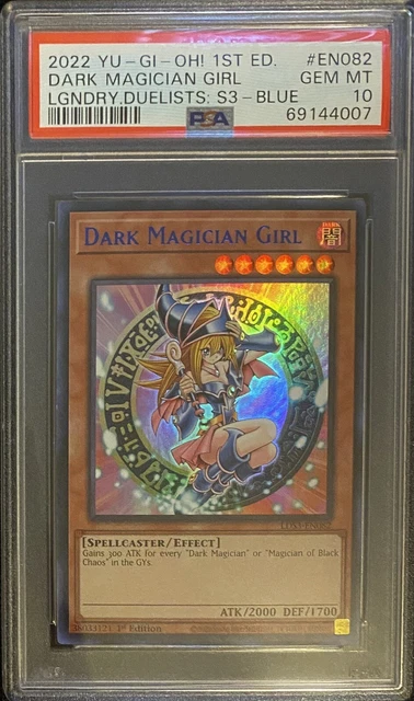 2022 Psa 10 Yugioh Legendary Lds3 1St Ed Ultra Rare Blue Dark Magician Girl 💫