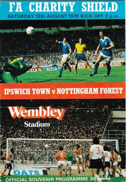 1978 FA CHARITY SHIELD PROGRAMME>IPSWICH TOWN v NOTTINGHAM FOREST