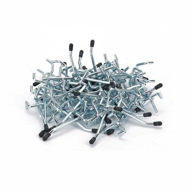 50Pcs Peg Hooks 2 Inch Pegboard Hooks Safety Black Tip Peg Board Hooks SA