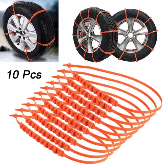 10 PCS ZIP Tie Van Car Tire Rim Wheel Anti Slip Skid Snow Chains