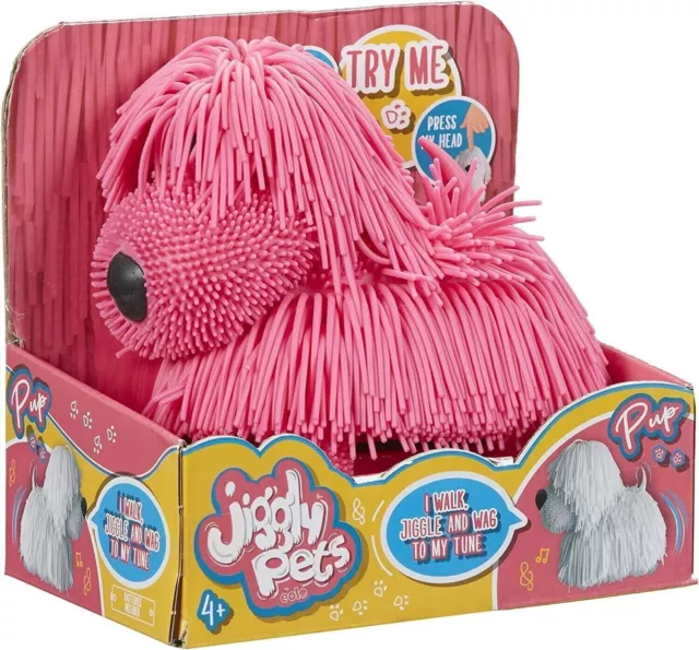 Jiggly Pets Puppy Pink Electronic Walking Pup With Music and Sounds NEW