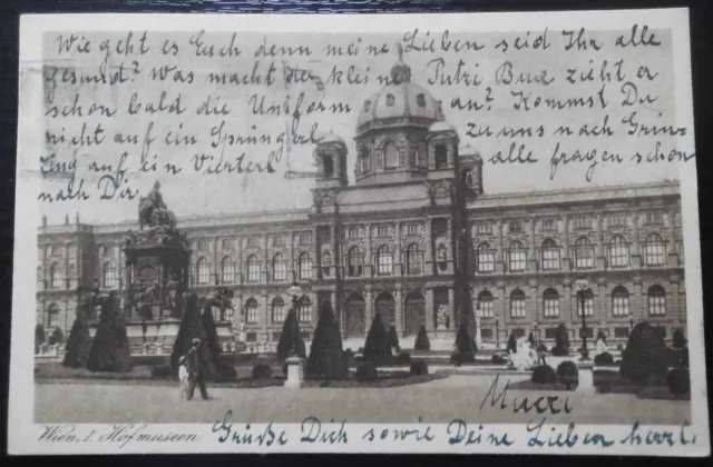 AK Ansichtskarte vom 19.3.1933, Wien, Hofmuseum