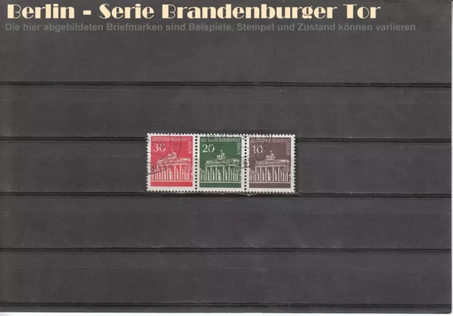 Berlin 1966 Brandenburger Tor 286-288 Zusammendruck W43 gestempelt