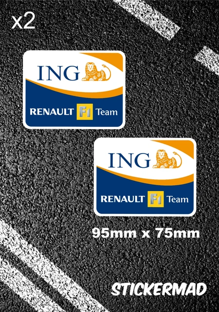 記念グッズ Renault F1 sponsored by ING RENAULT F1 TEAM ING Sponsor Stickers F1 Grand Prix Clio RS 5