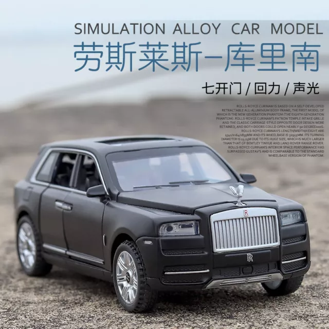 Diecast Rolls-Royce Cullinan SUV Model Car Toy Collection Sound/Light 1:32 Scale