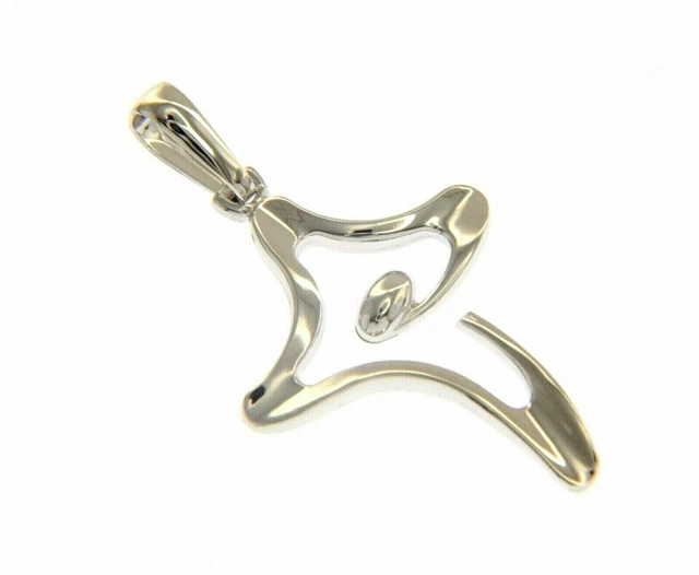 Pendentif Crucifix En Or Jaune Et Blanc 18 Carats - Croix Sacrée, 1,7 Grammes, Neuf Avec étiquettes