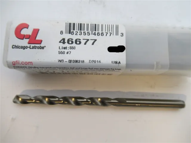 C-L 46677, # 7 Cobalt Jobber Drill Bit