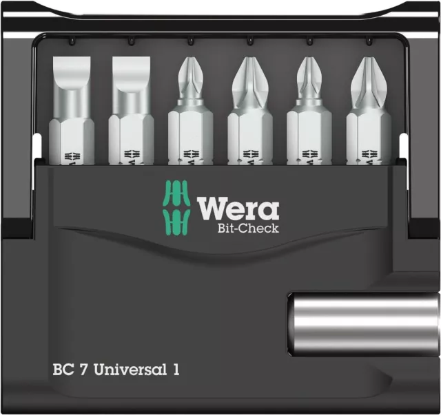 Wera Control de Broca 7 Piezas Universal Surtido Nuevo (86)