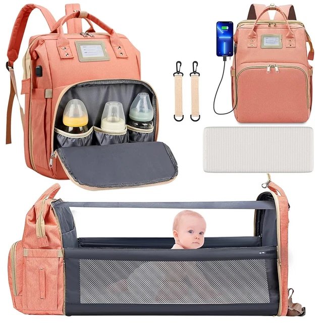 Diaper Bag Backpack, Multifunctional Baby Diaper Bag with Changing Station, Larg