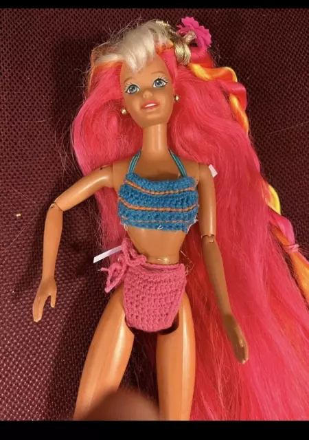 VINTAGE BARBIE "HULA HAIR" Barbie RARE 1996 Collector Htf beauy long hair pink
