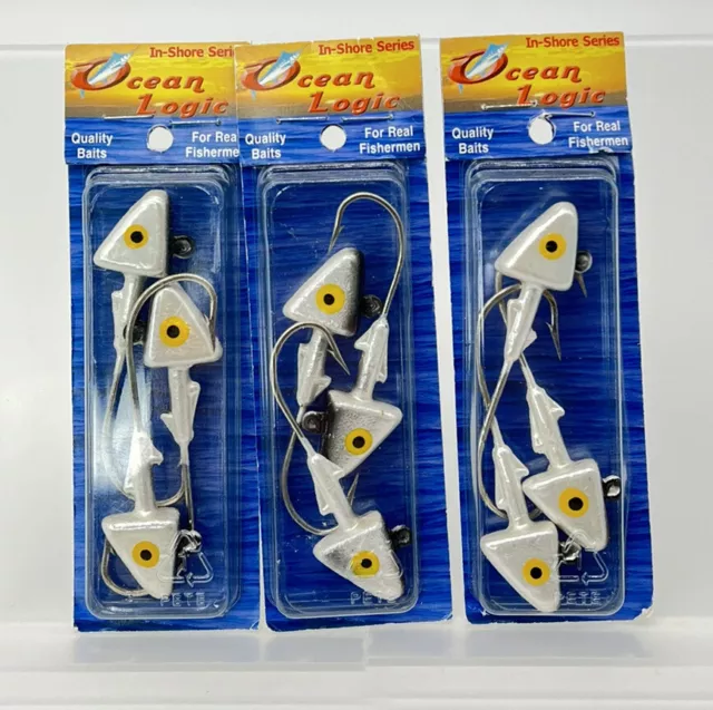 6pcs Pre-Rigged Jig Head Soft Fishing Lures Paddle Tail Swimbaits