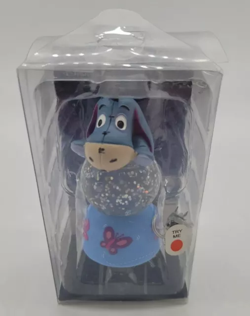 Disney Westland Giftware Miniature Lighted Eeyore Water Glitter Globe 3"