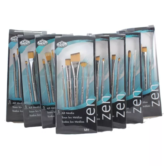 Royal & Langnickel Artists Zen Paint brushes pack 5 All media Watercolour brush