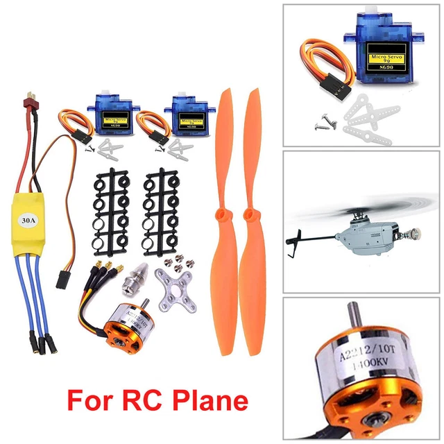 BRUSHLESS MOTOR 30A ESC Motor SG90 Micro Servo 8060 Propeller Kits for ...