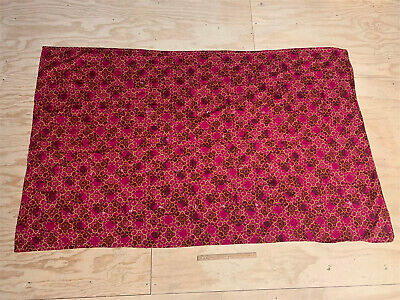 Vintage Handmade Purple/Yellow Checkered/Geometric Quilt Twin Size 48" x 77"